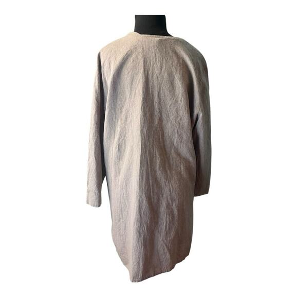 Y2K Linen Beaded Lagenlook Boho Tunic TopWomens Size 1X  Euro Summer Scandi - Picture 5 of 6